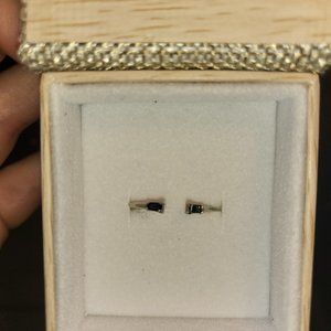 Alexis russell montana sapphire 14k white gold ring sz 6.25